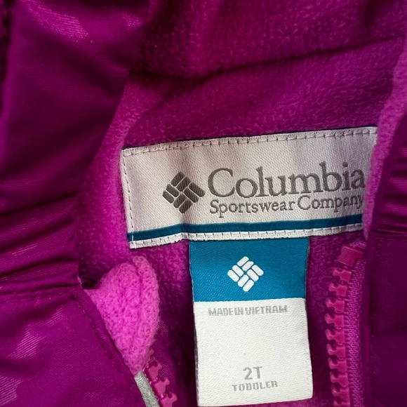 Columbia Kids Snowsuit in Vibrant Pink and Black - Picture 3 of 8